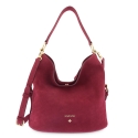 Bolsos Hobo in Buffalo Leather and Bordeaux color