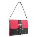 Shoulder Bag in Cow Leather and Red/Black color