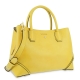 Top Handle Handbag in Cow Leather and Yellow color