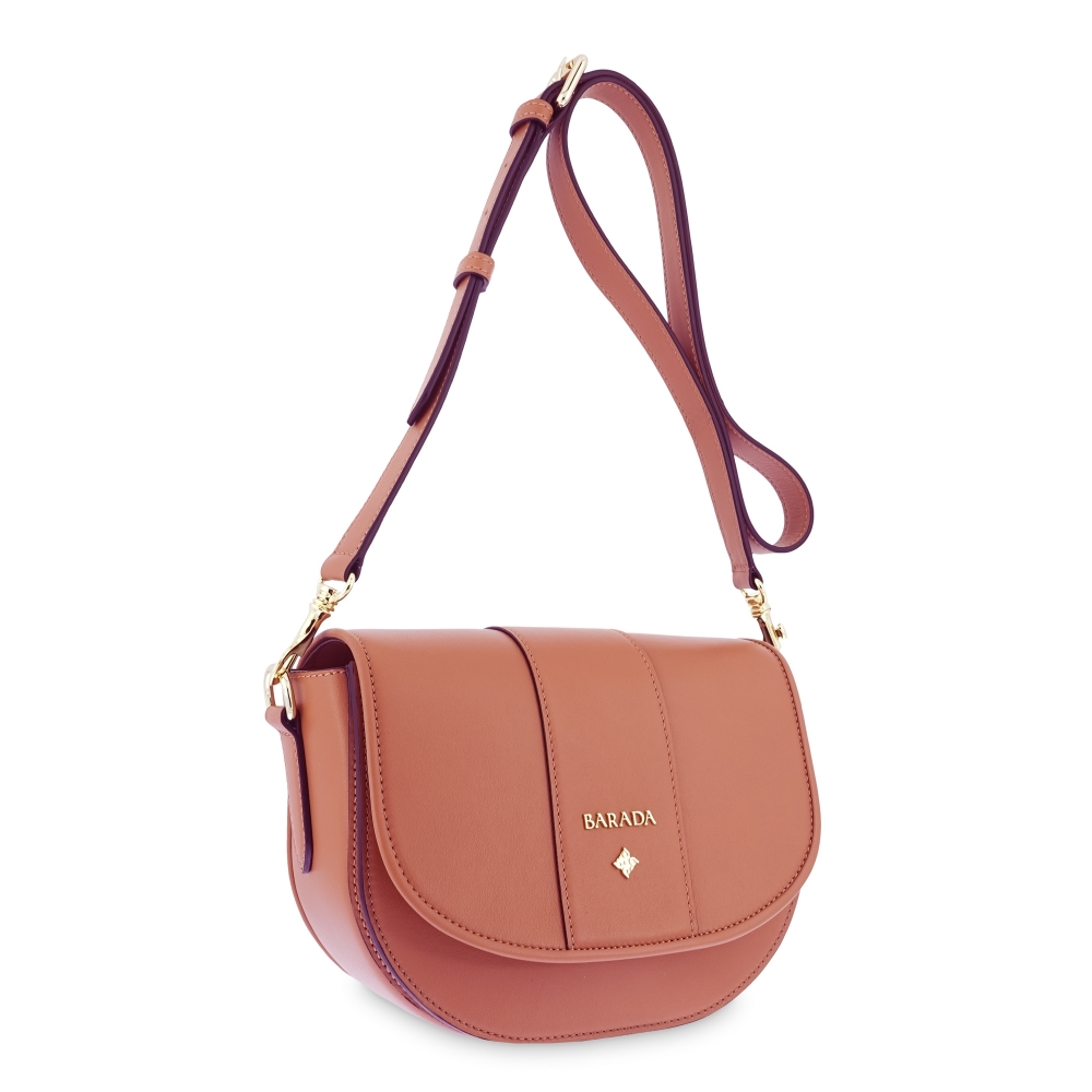 Cross Body Bags in Cow Leather and Tan Leather color