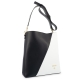 Shoulder Bag in Cow Leather and Black/White color