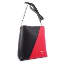 Shoulder Bag in Cow Leather and Black/Red color