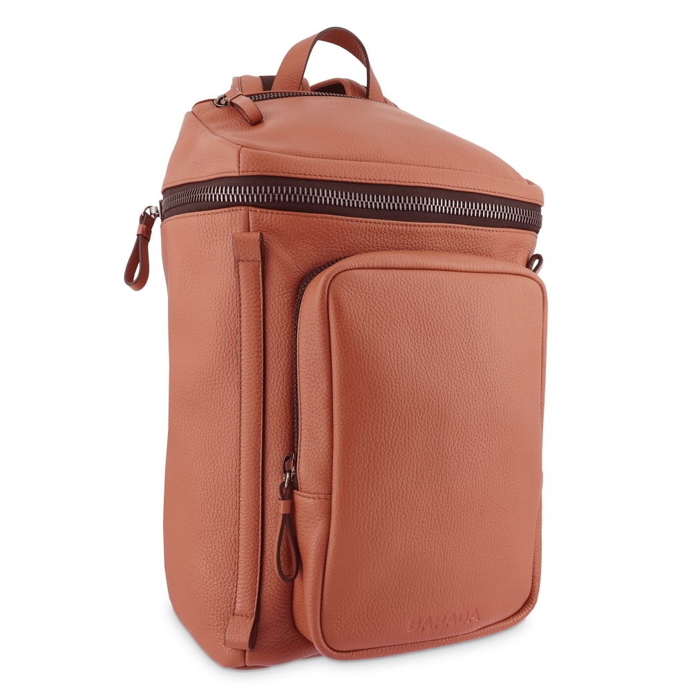Backpack in Cow Leather and Tan Leather color
