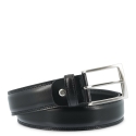 Leather Belt, Barada C2-TE00 in black color