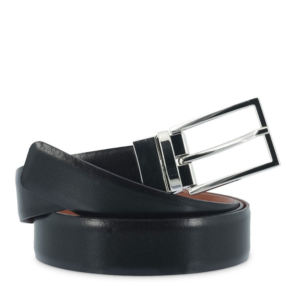 Cinturón en piel, Barada C4-RE00-02 en color Negro
