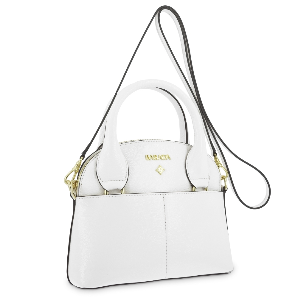 Mini Bags in Cow Leather and White color