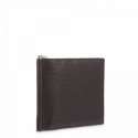Leather Clip Wallet for men in Brown color