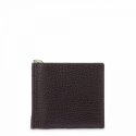 Leather Clip Wallet for men in Brown color