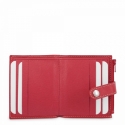 Leather Wallet with Coin Pouch unisex in Red color
