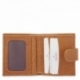 Leather Wallet Card Holder for men in Tan Leather color
