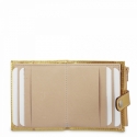 Leather Wallet with Coin Pouch unisex in Gold color