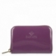 Leather Zip Wallet for women in Morado color