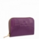 Leather Zip Wallet for women in Morado color