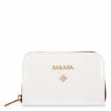 Leather Zip Wallet for women in White color
