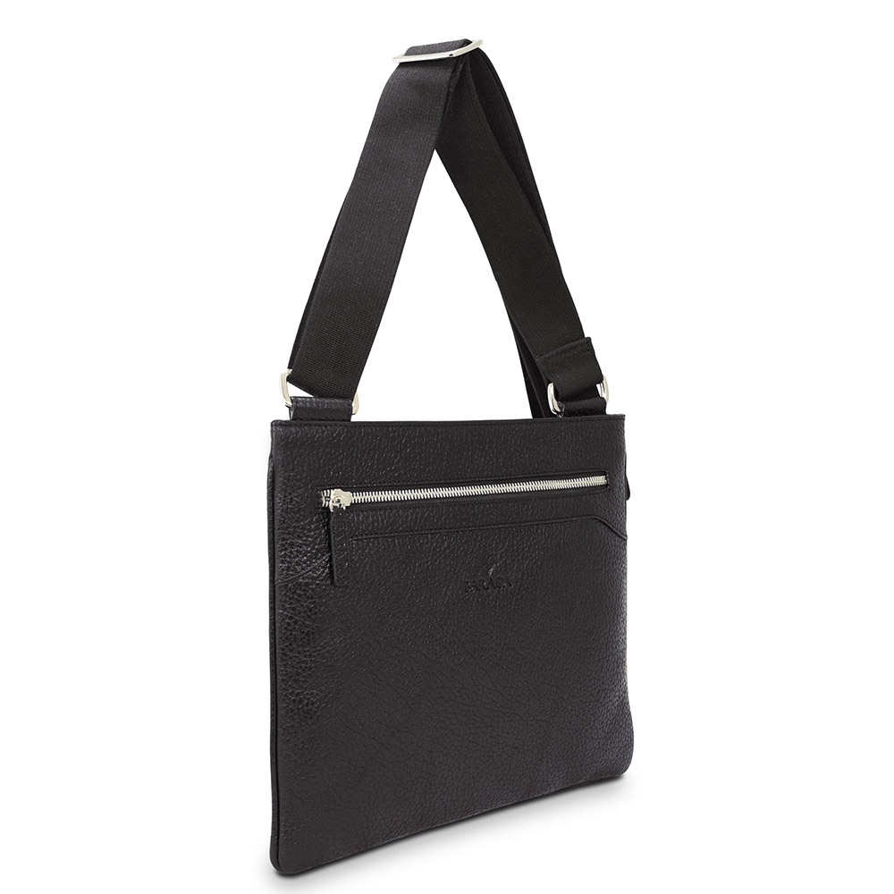 Barada Men's Flat Crossover bag in Black colour