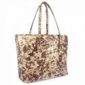 Shopping bag in Leather coco print and Beige color