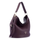 Leather Hobo Bag in Bordeaux  color