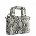 Mini Bag in Cow Leather (Snake Print) and Natural color