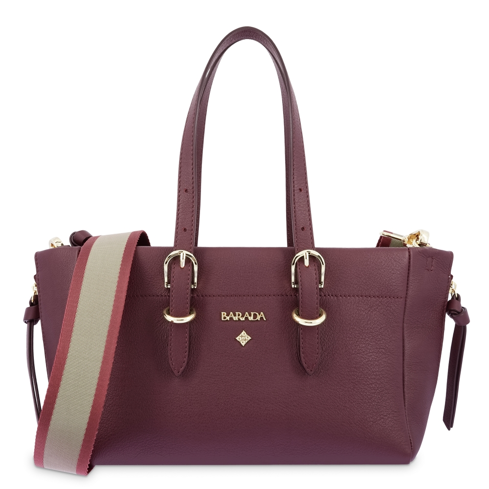 Mini Bag in Cow Leather and Bordeaux color