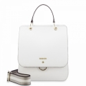 Top Handle Handbag in Cow Leather and White color