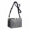 Cross Body Bag in Cow Leather and Black and White color