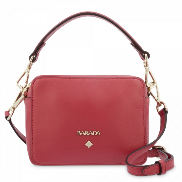 Mini Bag in Leather and Red color