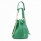 Wristlet Bag in Leather and Green color