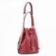 Wristlet Bag in Leather and Red color