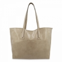 Shopping bag in Wrinkled Patent Leather and Nude color