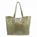 Shopping bag in Animal Print and Gold and Black color