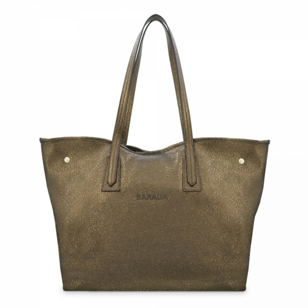 Shopping bag in Fantasy Leather and Bronze color