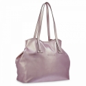Shopping bag in Metallic Leather and Pink color