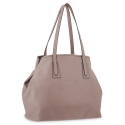 Shopping bag in Leather and Dusty Pink color