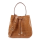 Top Handle Handbag (animal print) and Tan color