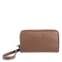 Men´s Handle Handbag in Leather and Tan Leather color