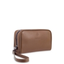 Men´s Handle Handbag in Leather and Tan Leather color