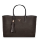 Tote-Shopping handbag from our Uranias collection in Calf Leather (Nubuck finish)
