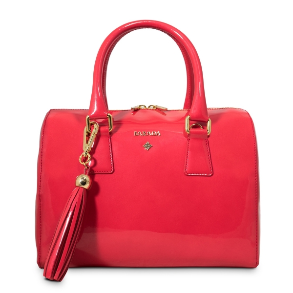 Bowling Bag Thais Collection in Patent Calf Leather