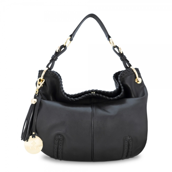 Shoulder Hobo bag from our Duende Mini collection in Calf Leather (antelope finish)