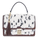 Clutch handbag from Achlys collection in Rabbit fur with spots