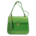 Shoulder bag Dama Blanca Collection in Patent Calf Leather