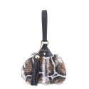 Wristlet Collecting Tin Bag from Alida collection in Calf and rabbit fur