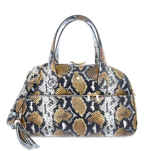 Satchel bag from Alysa collection in Calf Python print