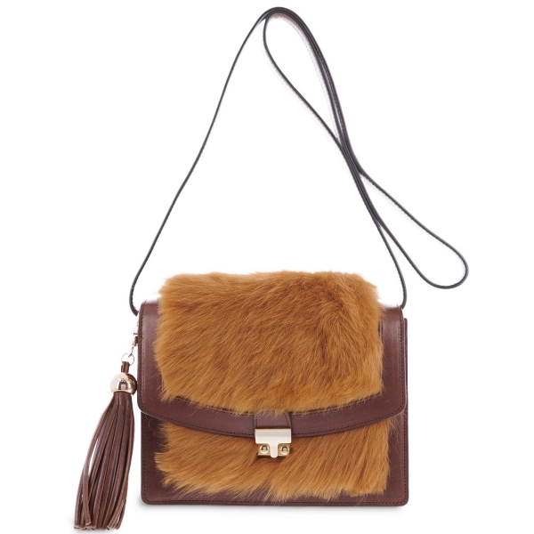 Shoulder bag from Morgana collection in Calf and Lamb fur