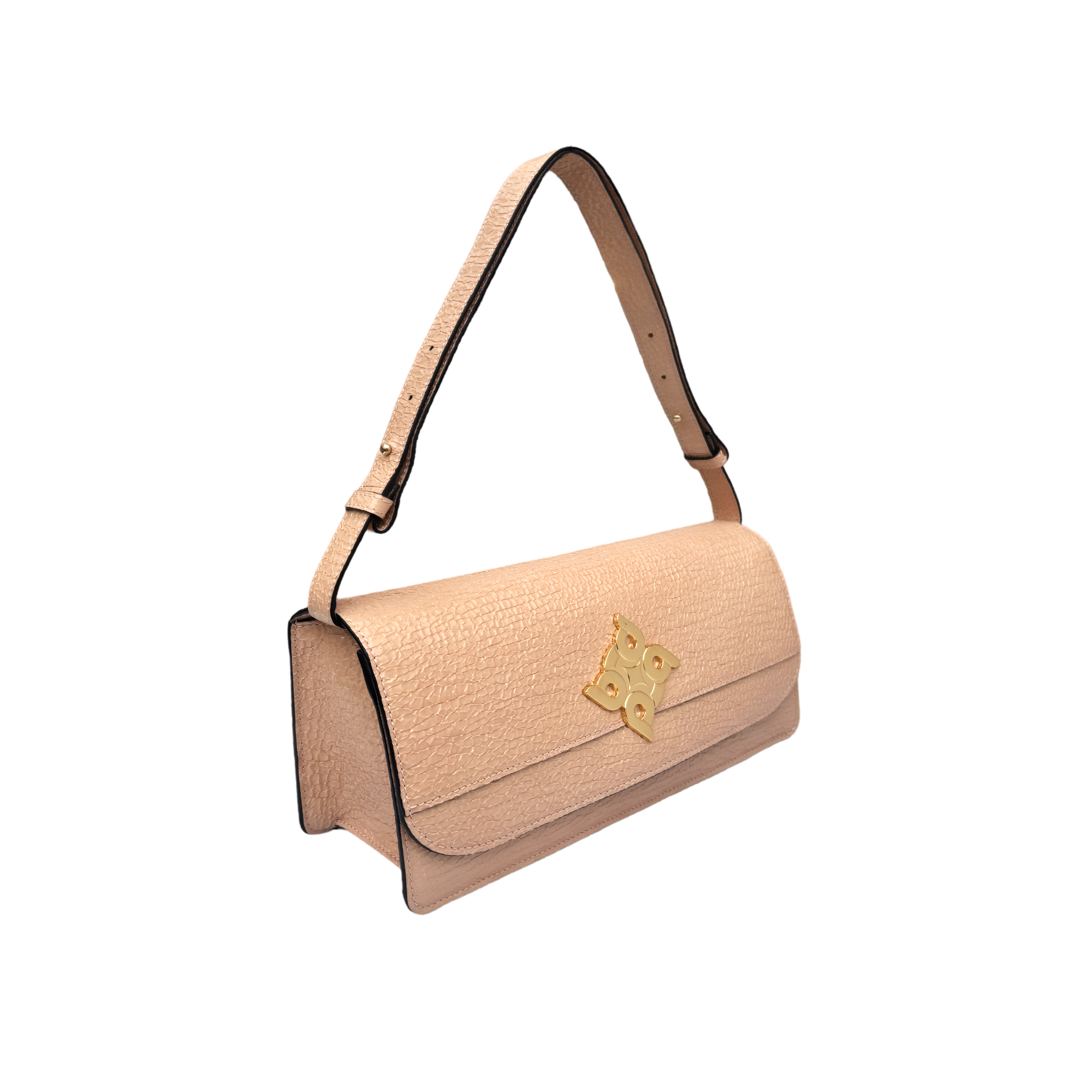 Handcrafted baguette bag in goatskin, elegance and exclusivity