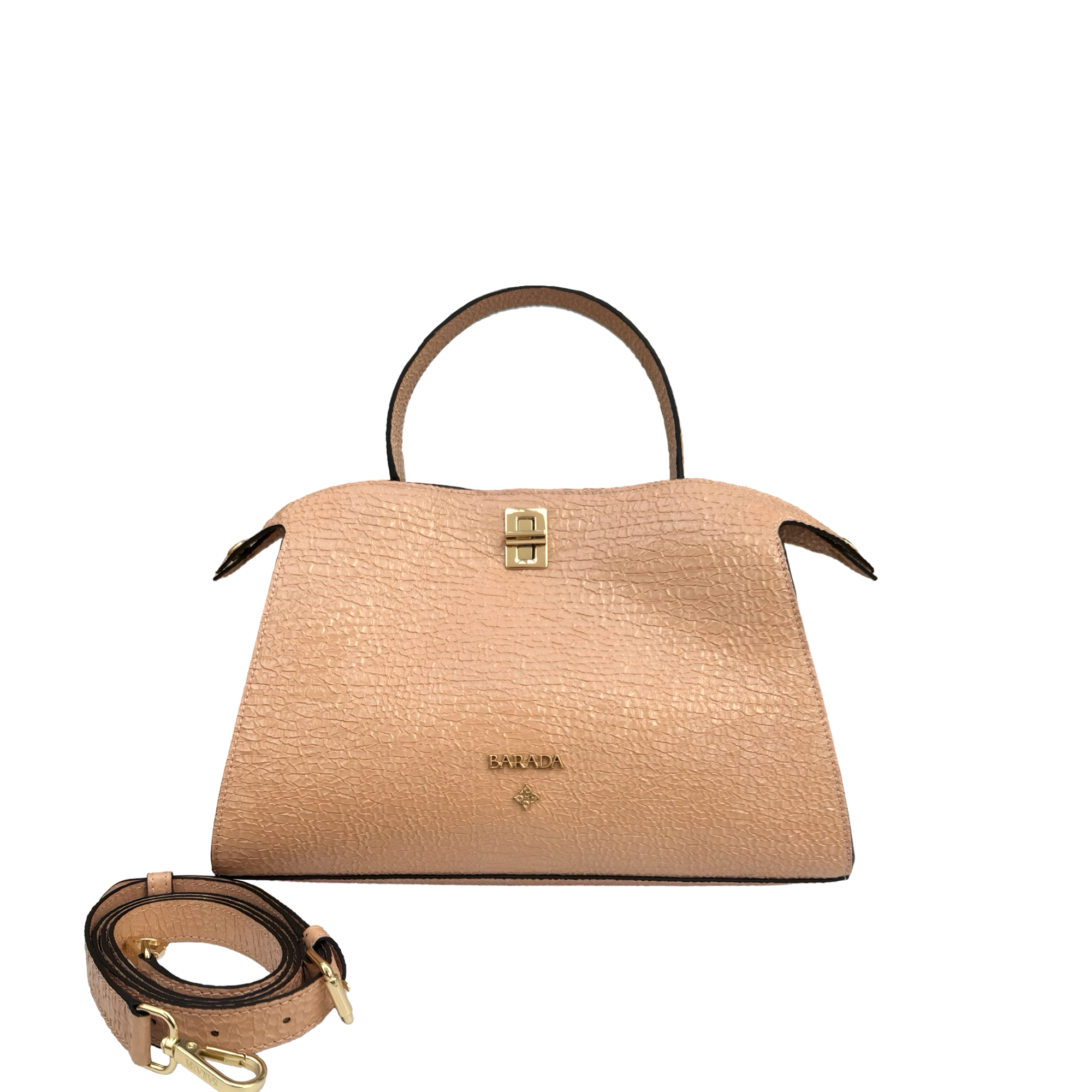 Bolso de mano en cuero de vacuno alta calidad y diseño elegante