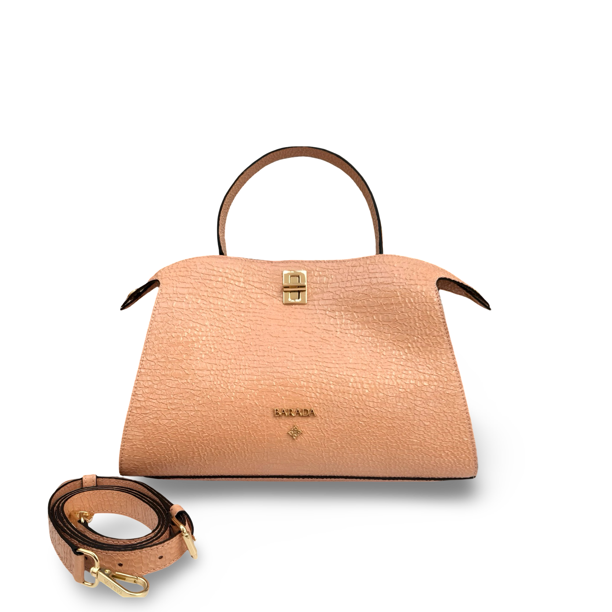 Handbag in high quality cowhide leather and elegant design