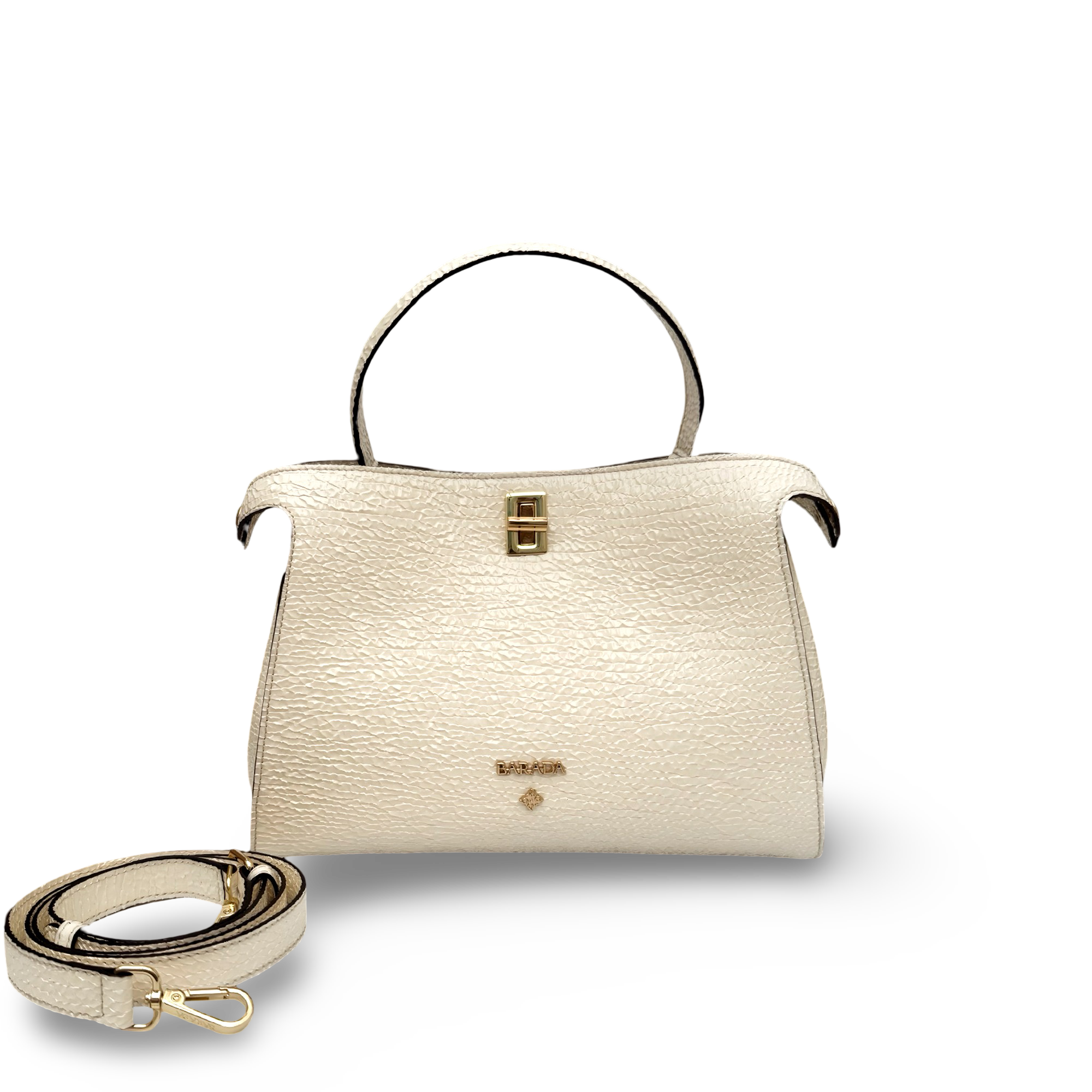 Handbag in high quality cowhide leather and elegant design