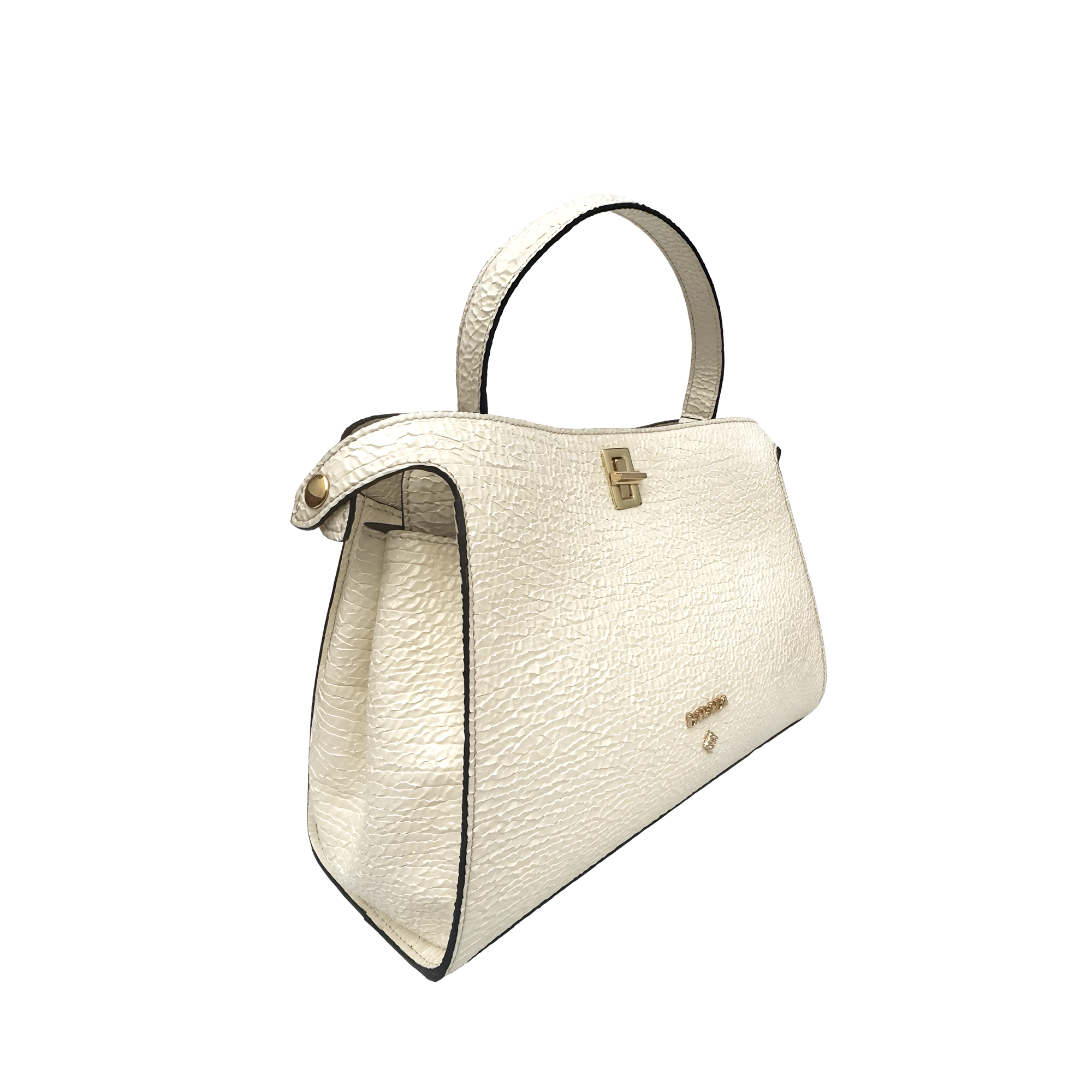 Bolso de mano en cuero de vacuno alta calidad y diseño elegante