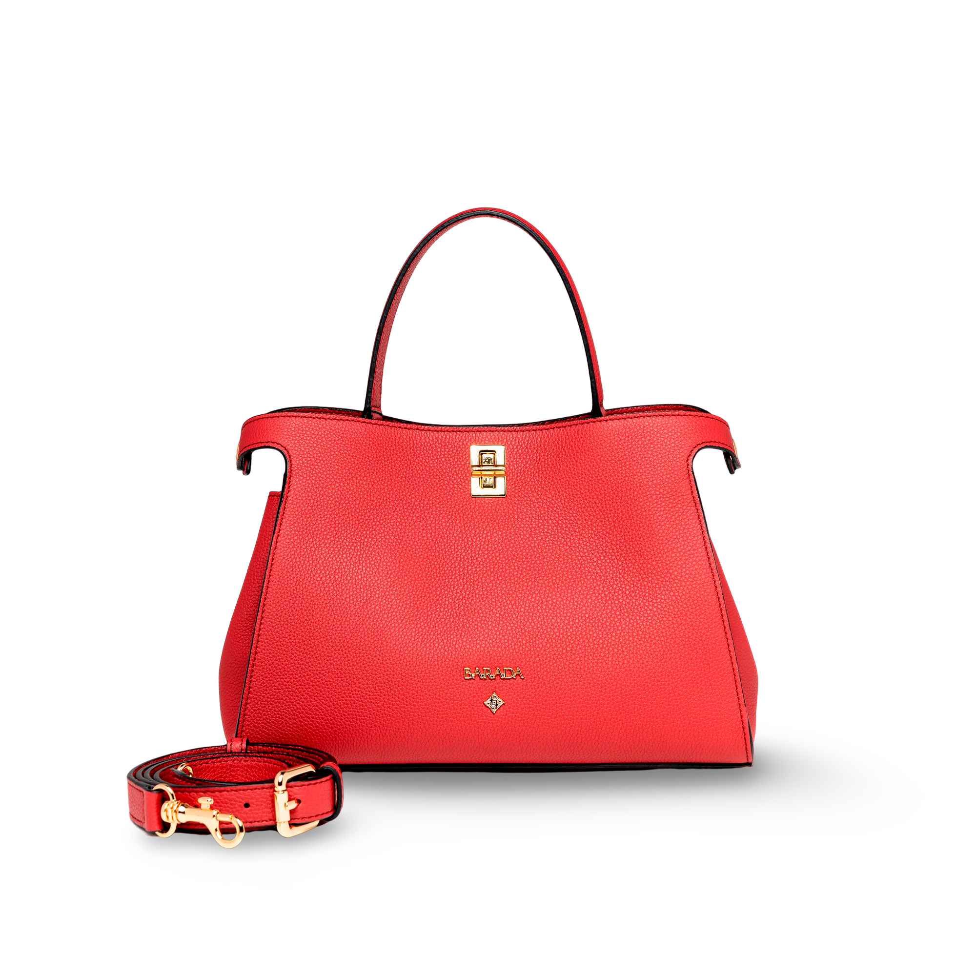 Handbag in high quality cowhide leather and elegant design